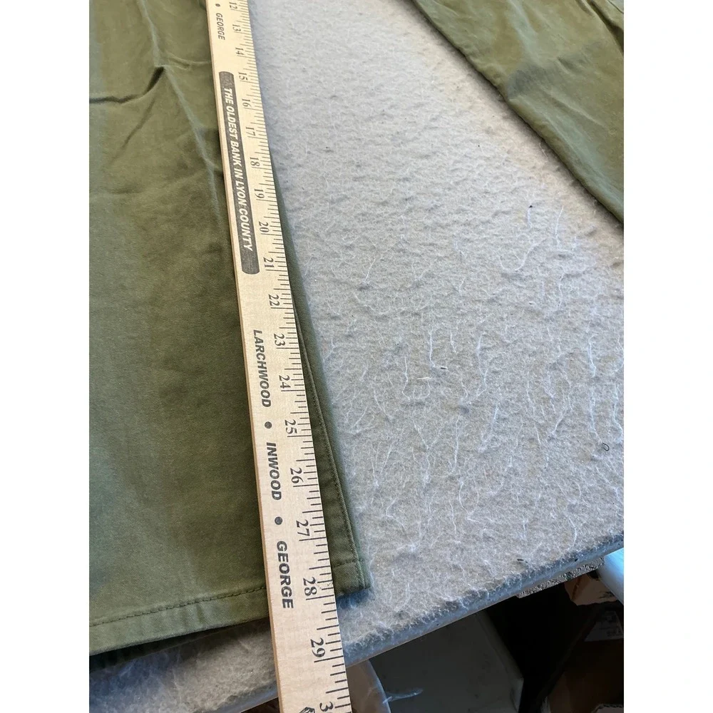 Banana Republic Pants Womens‎ 8A Green Twill Zip Leg Skinny Whispering Pine